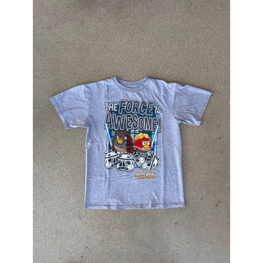 Fifth Sun Angry Birds Star Wars Kids S T-Shirt - Gray Grpahic Tee